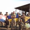 Croatian and Ukrainian ultra-nationalist paramilitaries, harkening images from the past