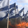 Palestinian protesters burn Israeli flags in border area 0-33 screenshot